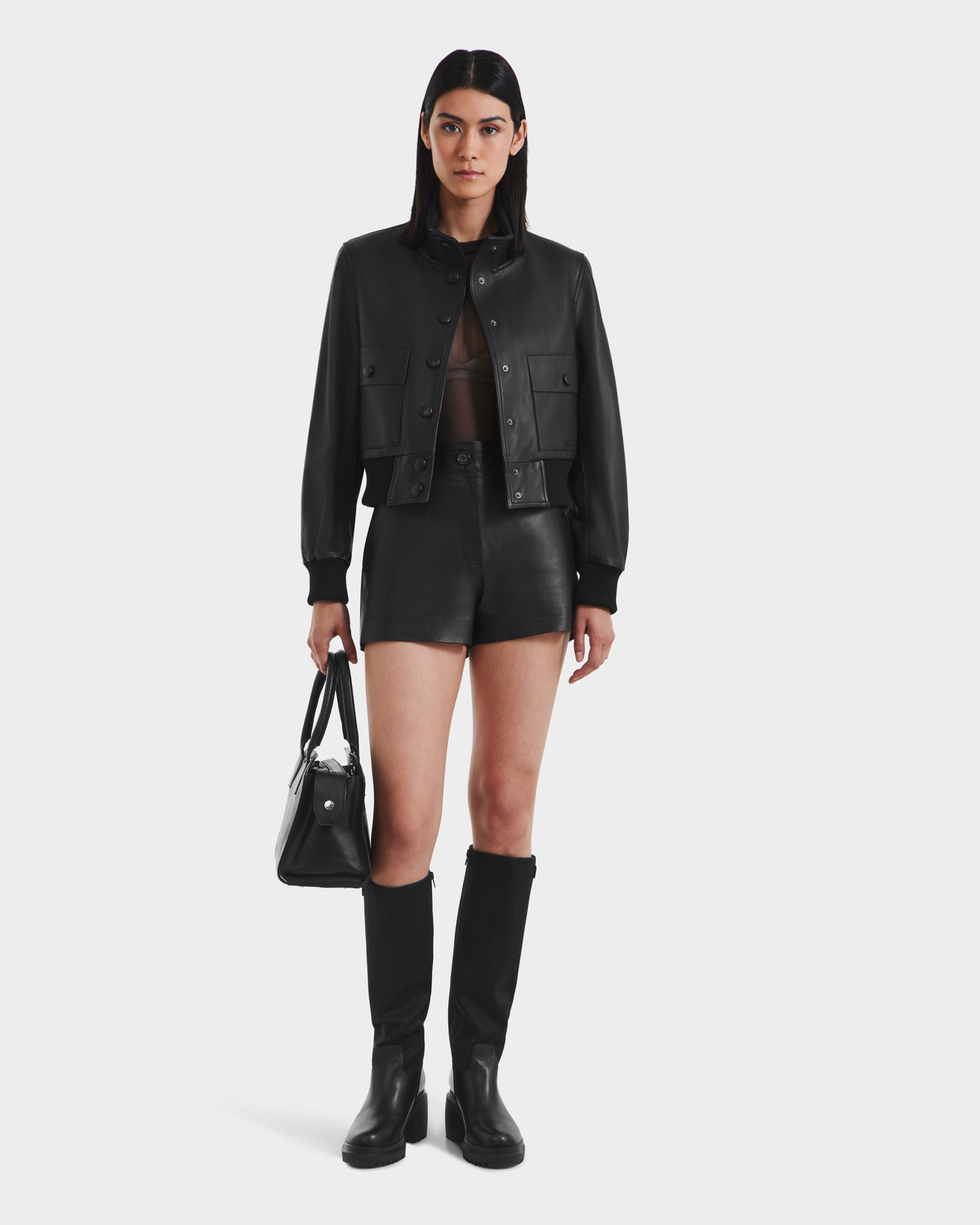 RUDSAK EVERLEIGH Women's Leather Bomber Jacket - Supple & Chic