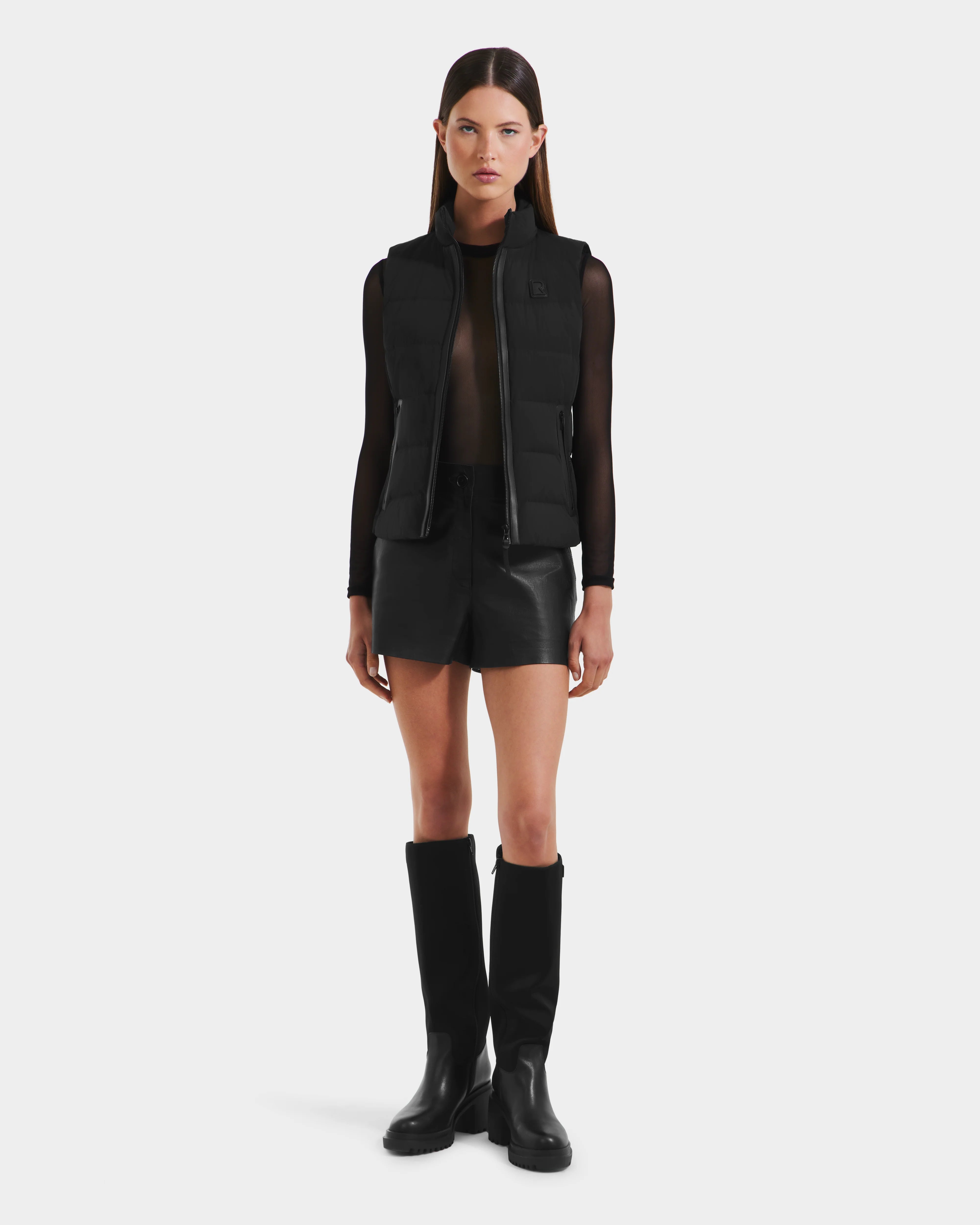RUDSAK Gabriela Women's Black Down Puffer Vest - Layering Essential