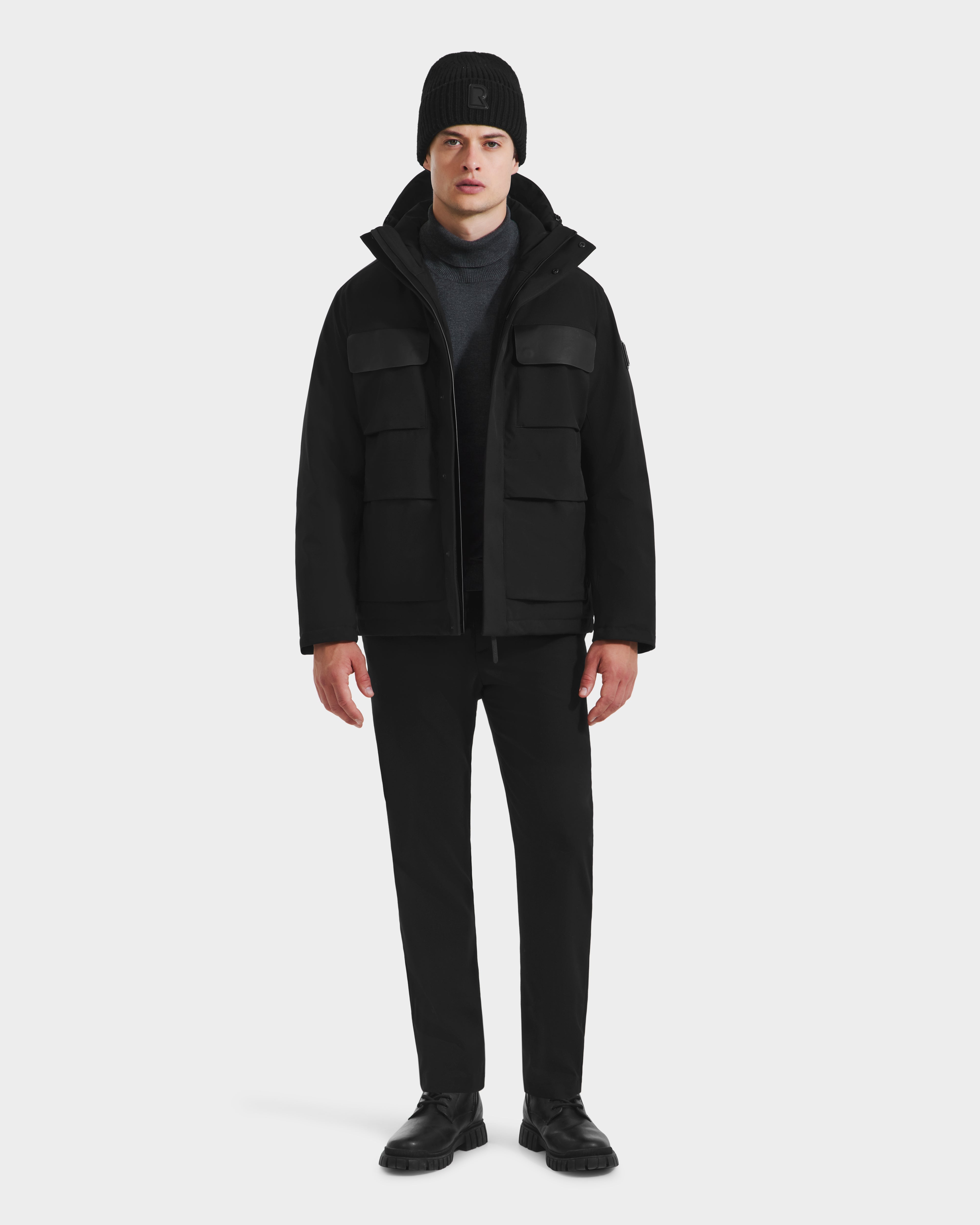 RUDSAK LAZIO Men's Black Down Parka | Superior Warmth & Style