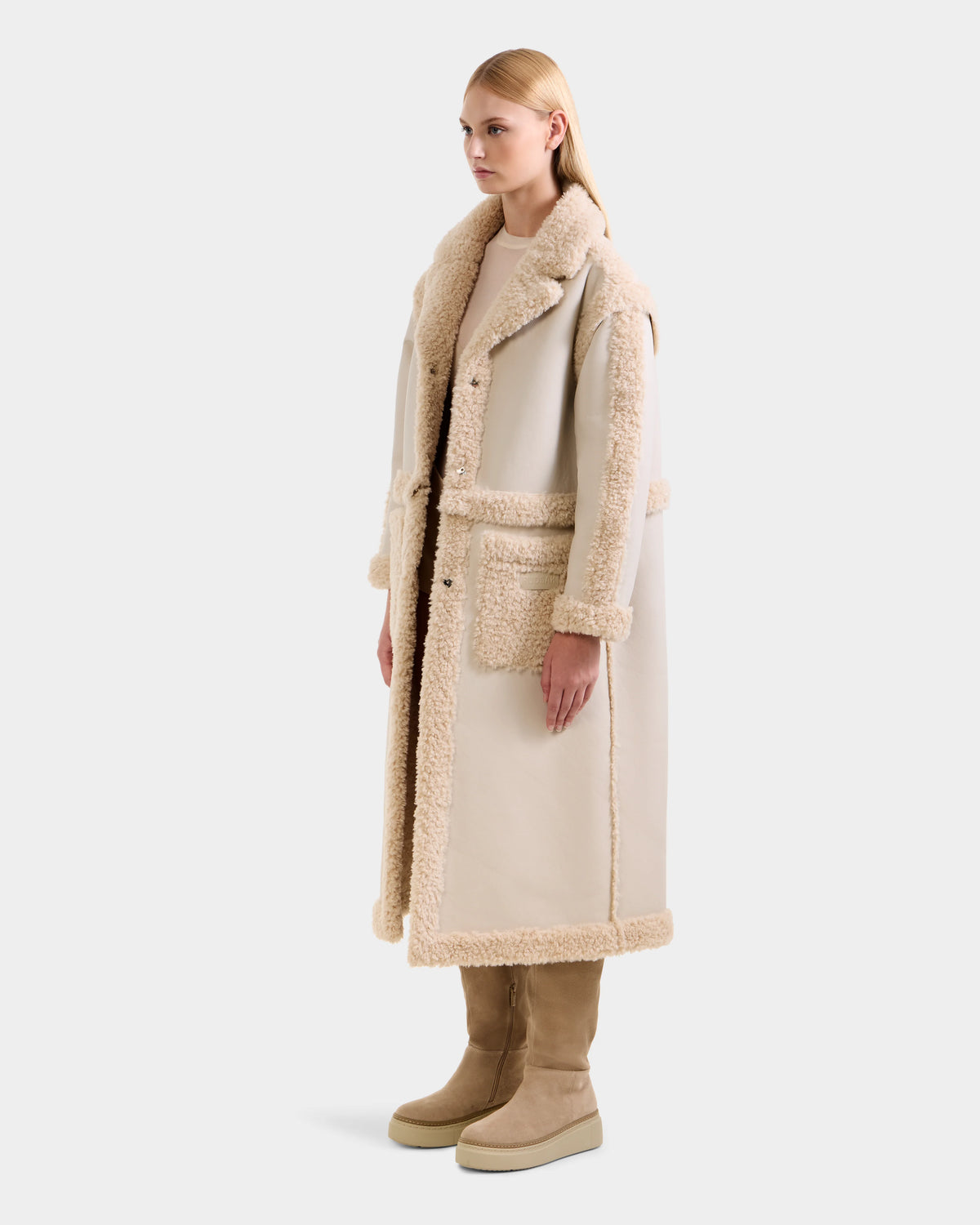 RUDSAK PALOMA Women's Modular Faux Shearling Coat - Reversible