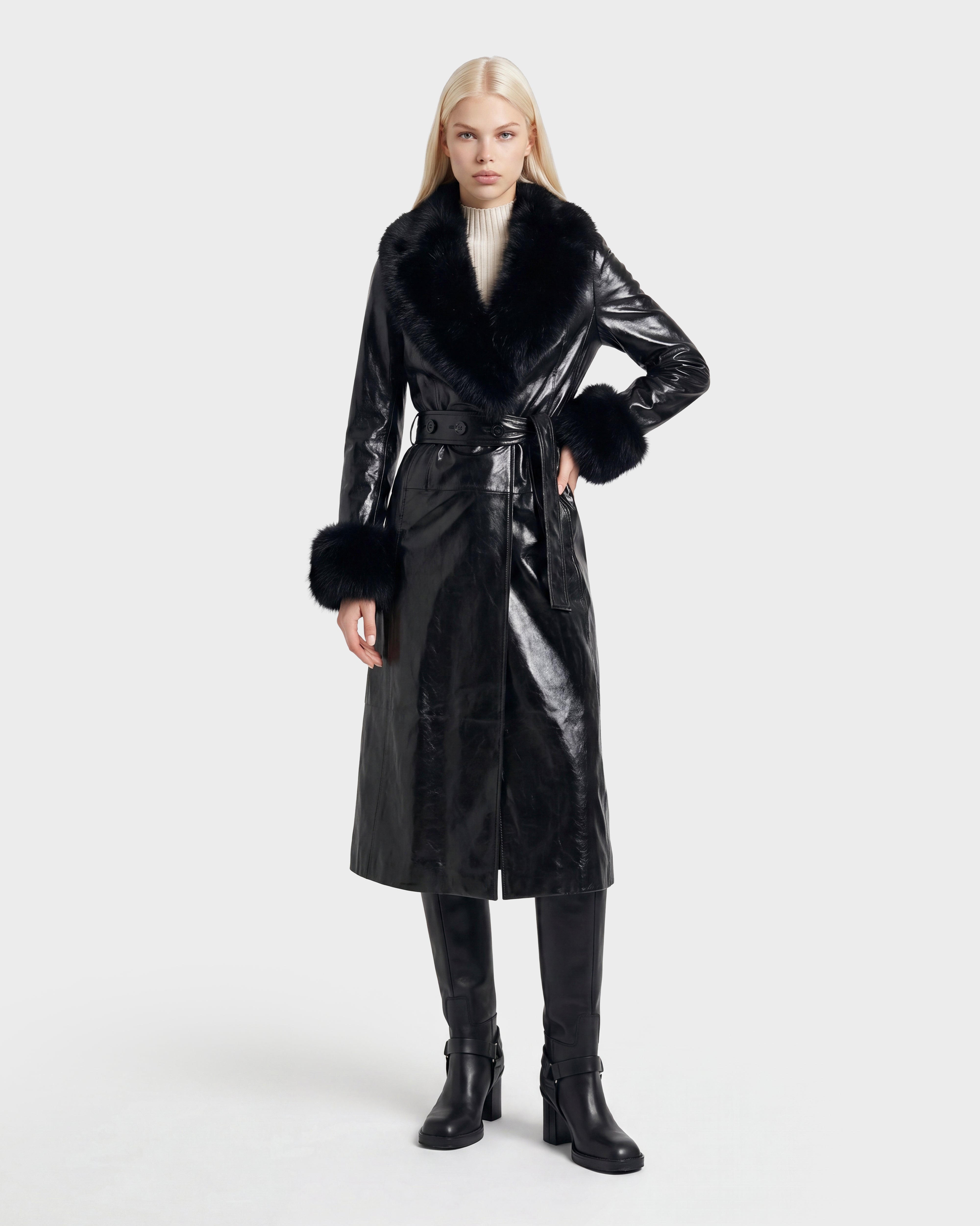 HEVE へイヴ Leather Lace Scalap PT black VIVIANNE - 8126933 Black – Rudsak International