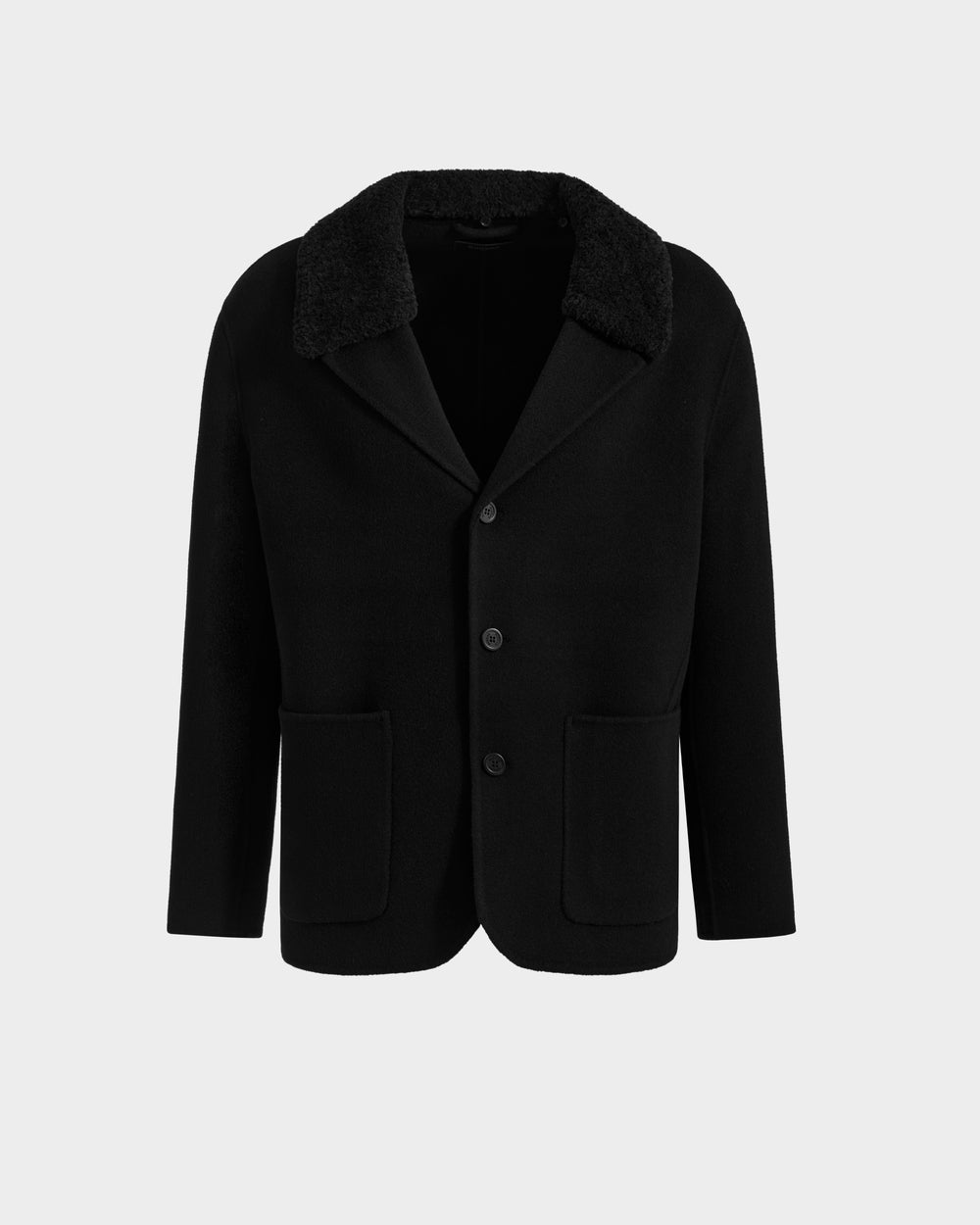 【特注品】wagnus Aqualice Sheep black coat RUDSAK AIDEN Men's Wool-Blend Coat | Tailored & Versatile
