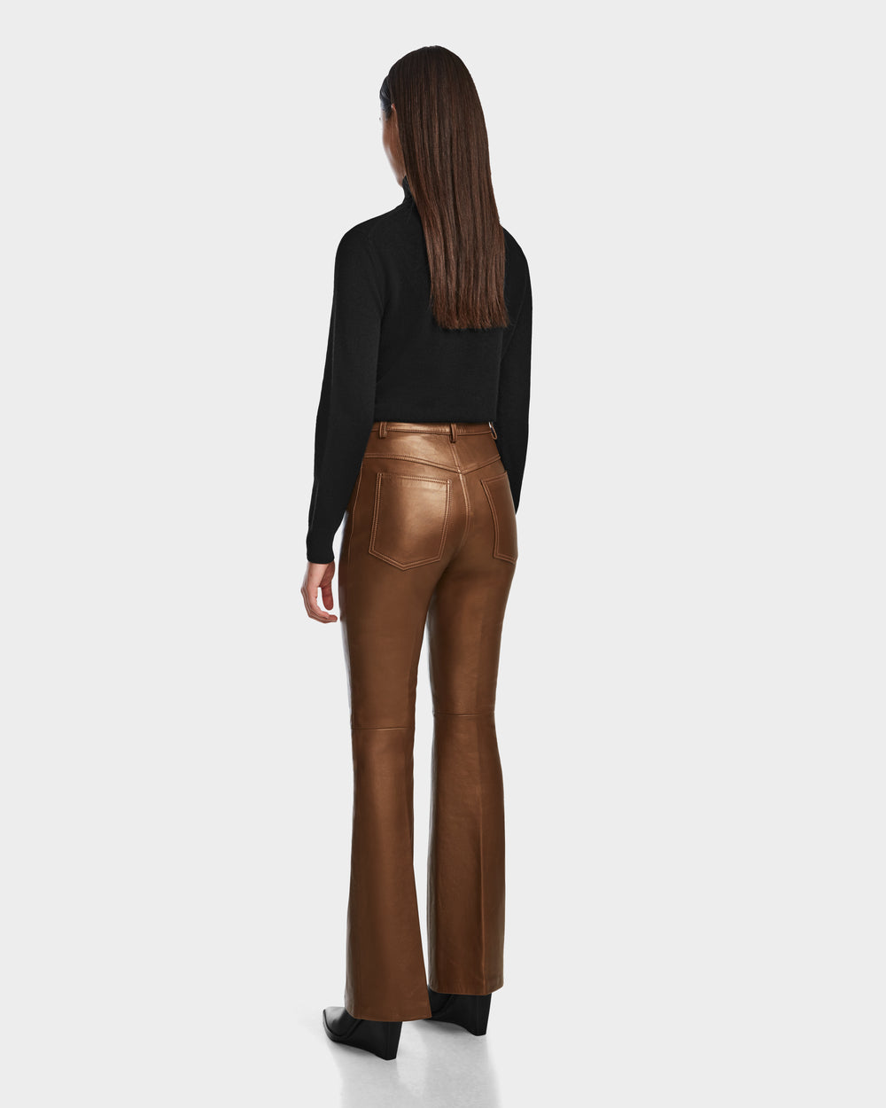 CARISSA Flare Leather Pants | Women's Antique Bronze RUDSAK