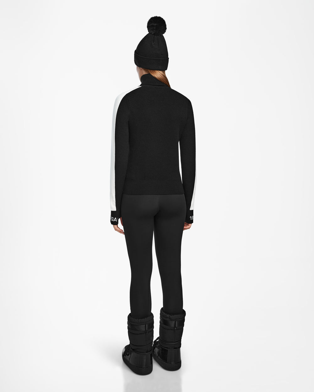 RUDSAK JENNIE Black Women's Knit Turtleneck | Sporty Winter Style