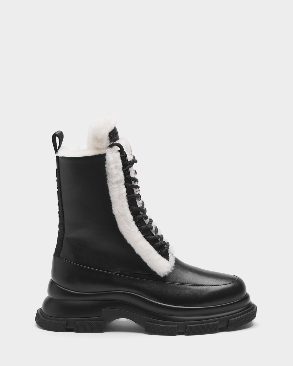 RUDSAK LANA S Black Leather Shearling Winter Boots | Women's Warm