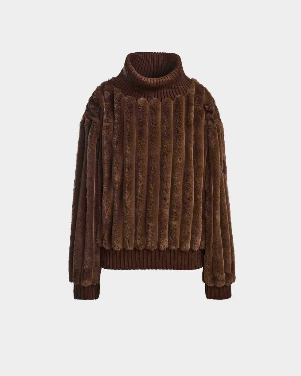 Rene フーディ RUDSAK LAYLA Women's Luxury Faux Fur Turtleneck | Warm & Chic