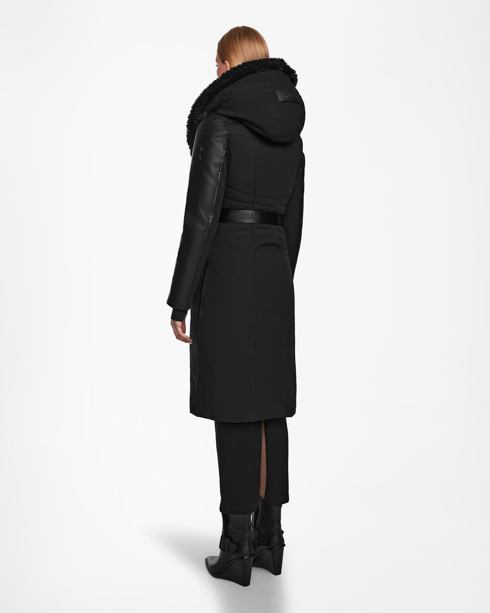 Cooling Skin ブラック ロングジョン RUDSAK MISALA Women's Long Fitted Down Coat | Warm & Recycled