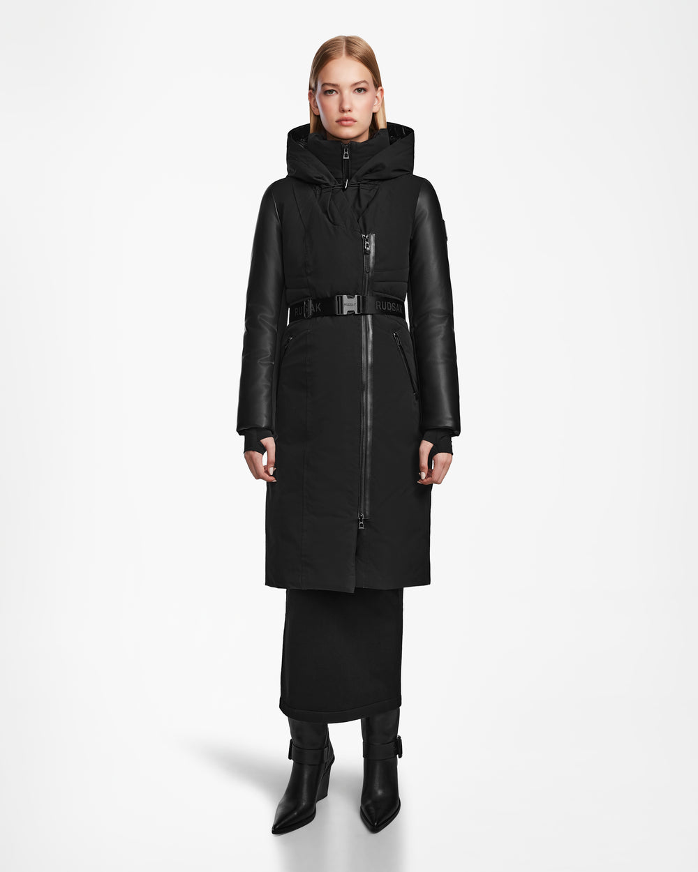 RUDSAK MISALA Women's Long Fitted Down Coat | Warm & Recycled