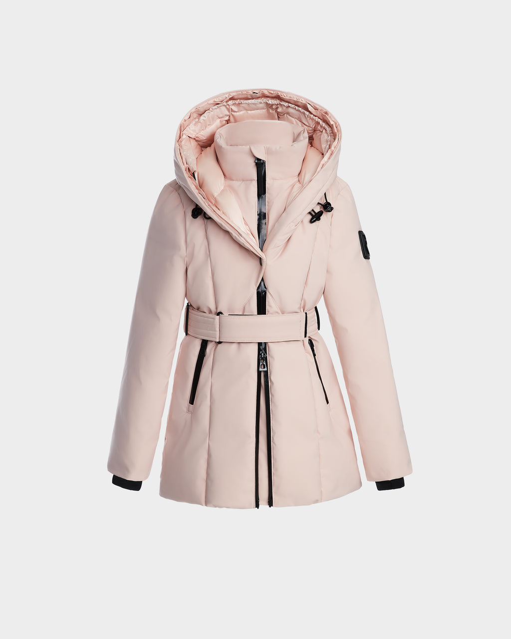 The Rudsak MODA K - 0124505 Pastel Pink is a girls down parka crafted from recycled nylon with a cozy hood—an eco-friendly and stylish winter coat.