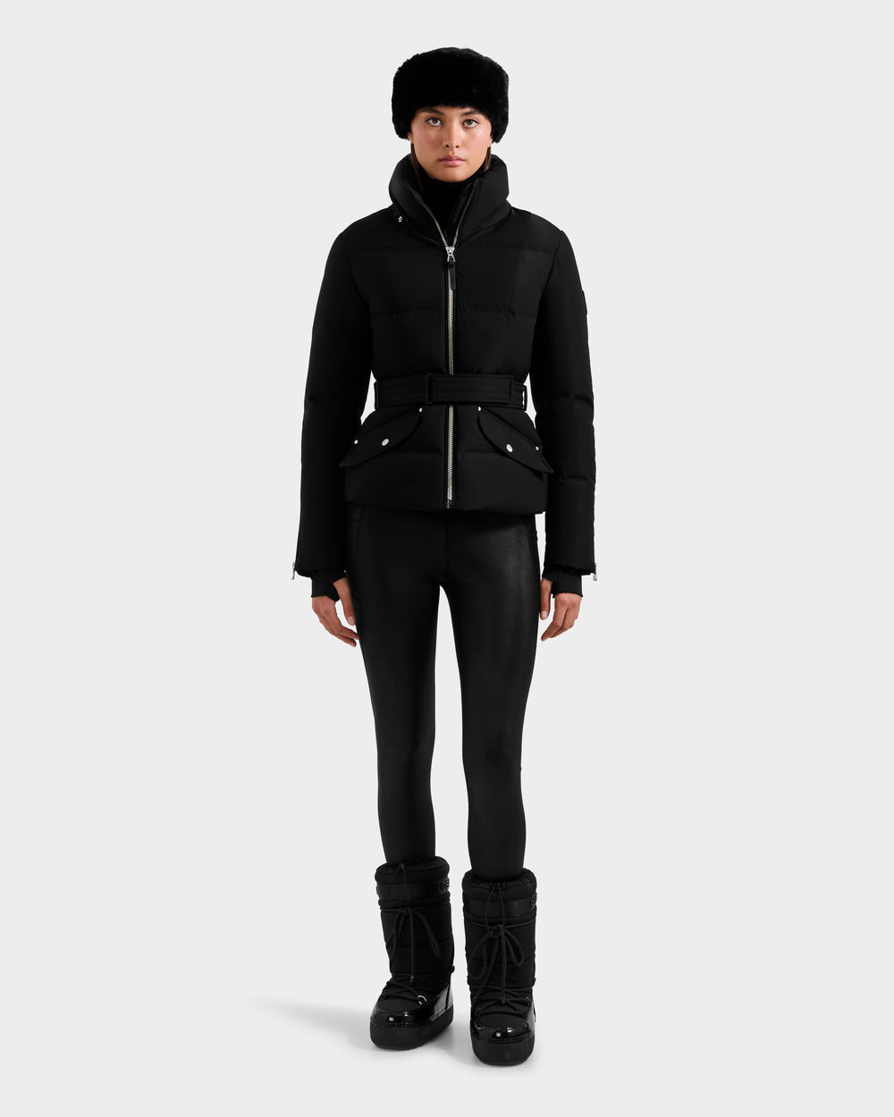 RUDSAK ADELINE H Black Women's Fitted Down Puffer Jacket – Rudsak