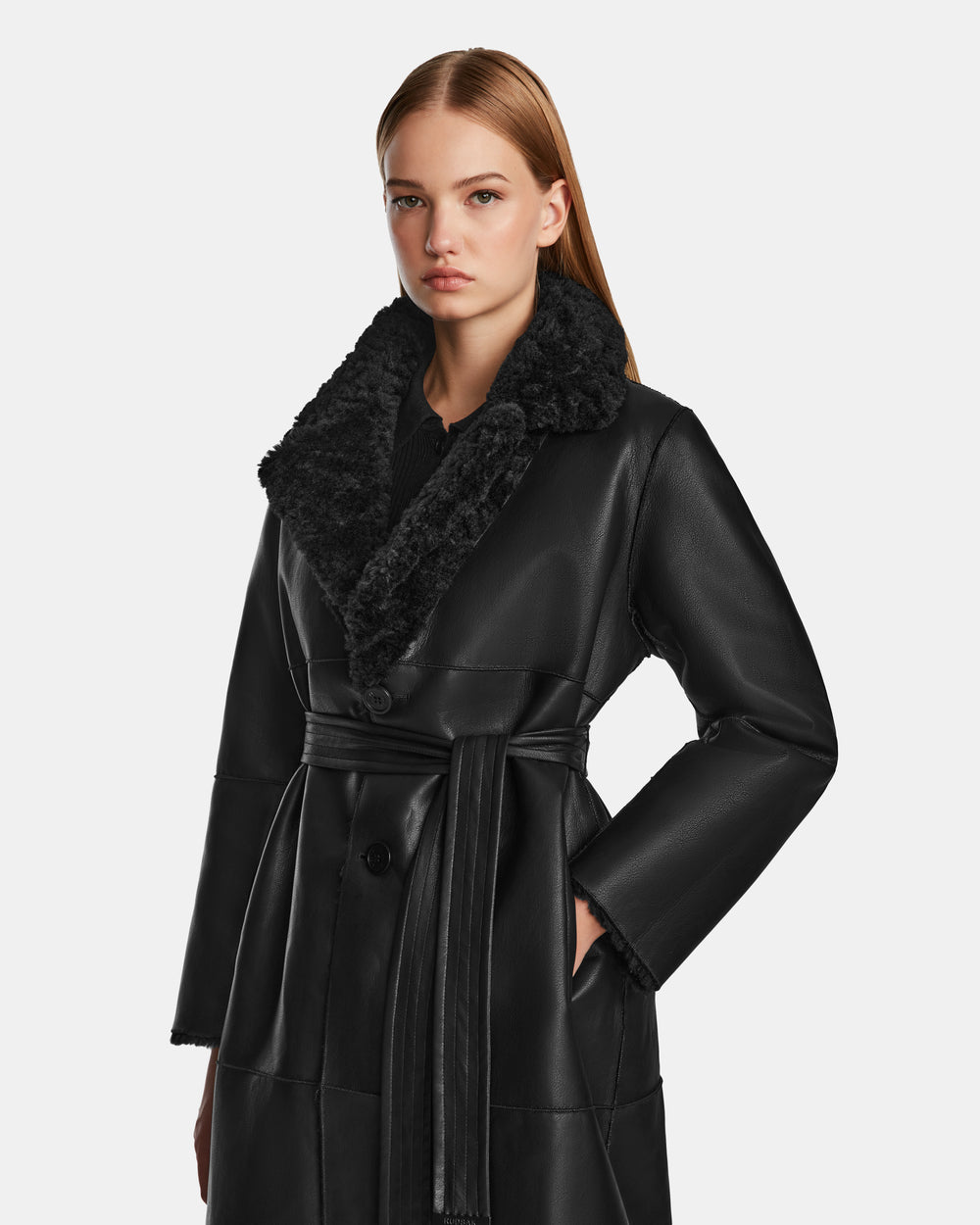 RUDSAK Annabelle Reversible Teddy & Vegan Leather Coat - Women's