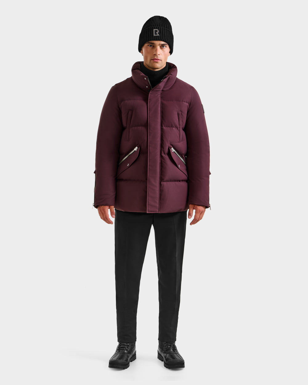 RUDSAK APOLLO H Men's Quilted Down Parka - Bordeaux Winter Coat