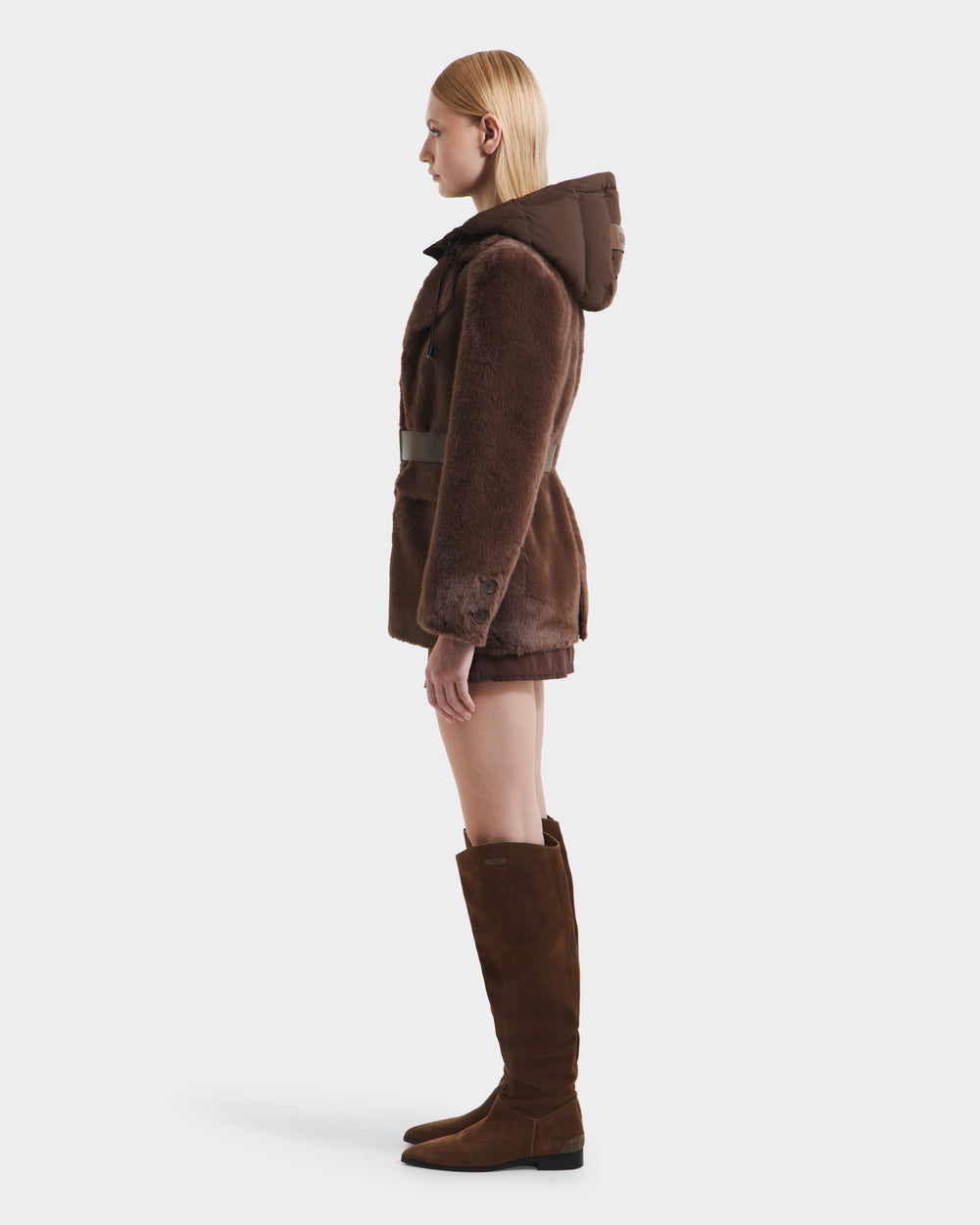 RUDSAK ASPEN F Women's Mocha Faux Fur Jacket - Warm & Stylish