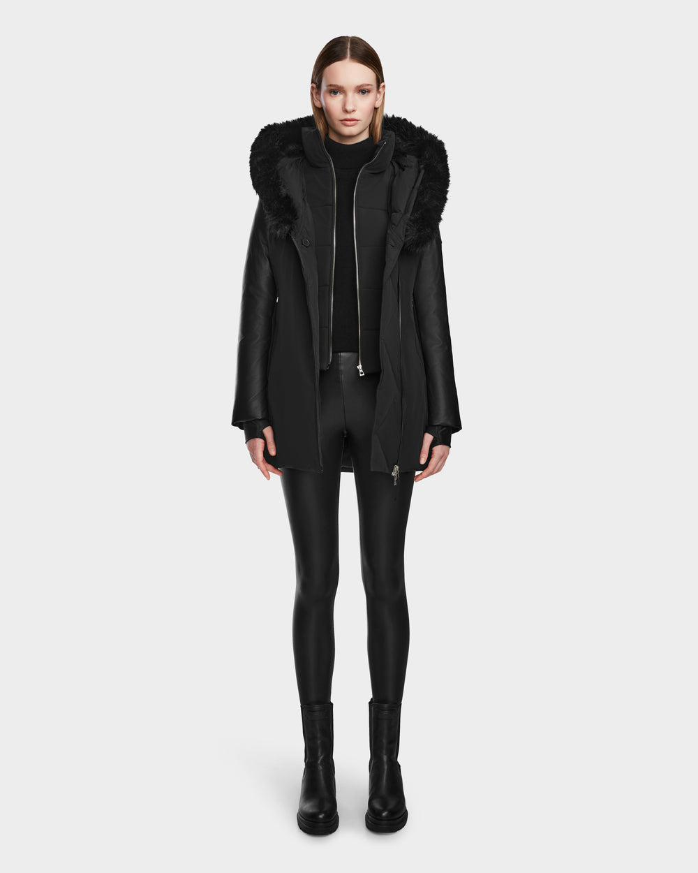 RUDSAK AURELLE Women's Black Down Parka | Chic Winter Warmth