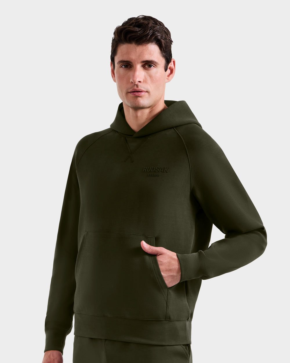 RUDSAK BARRY Dark Olive Oversized Unisex Hoodie - Cozy Comfort RUDSAK BARRY Dark Olive Oversized Unisex Hoodie - Cozy Comfort