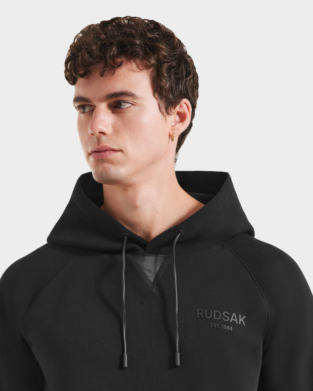 RUDSAK BROOKLYN Men's Black Hoodie - Modern Comfort & Style