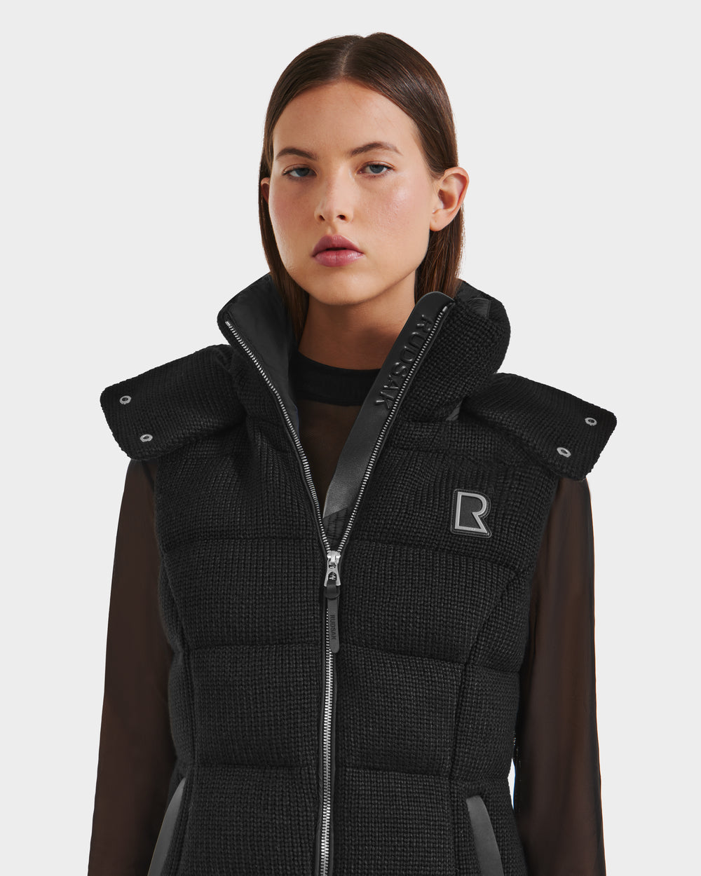 CASSIDY Women's Black Wool-Blend Down Vest - Warmth & Style CASSIDY Women's Black Wool-Blend Down Vest - Warmth & Style