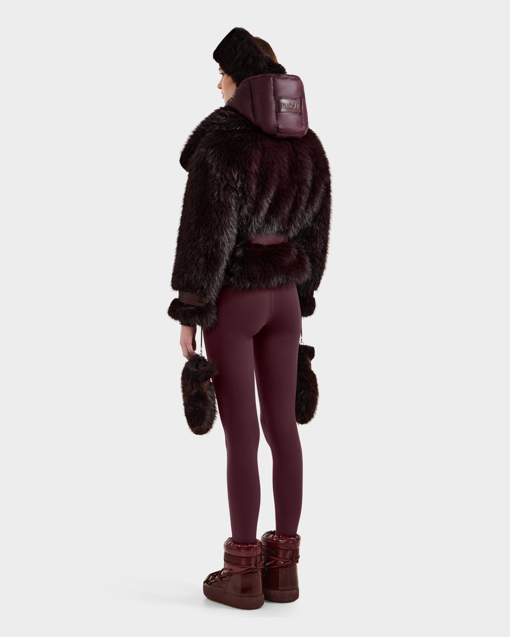 RUDSAK CHLOE Faux Fur Jacket | Vegan Leather Trim & Warm Style