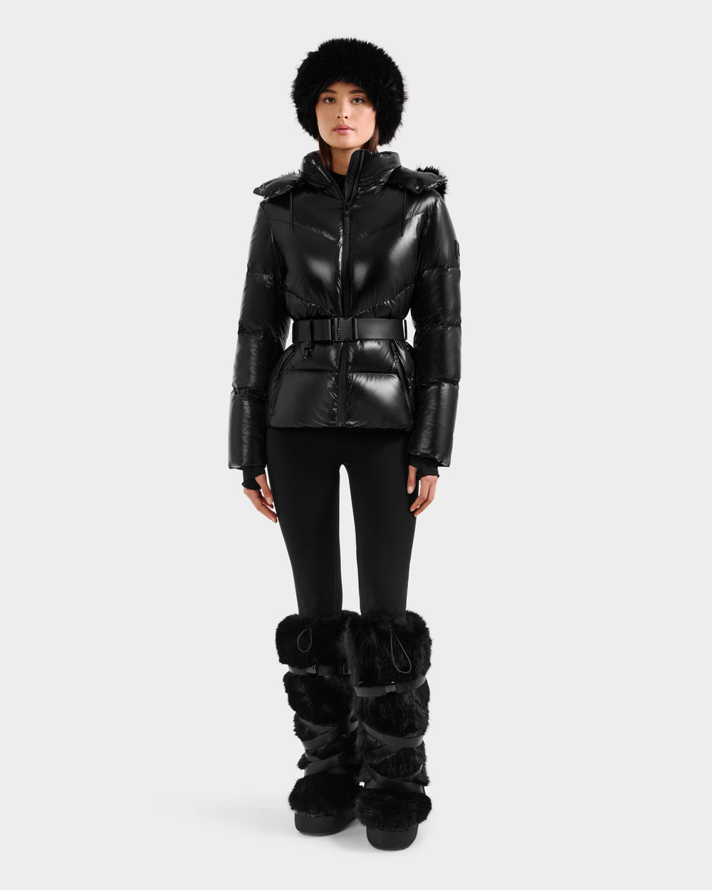 RUDSAK 本革 レザーダウン ジャケット 黒 XS フード ベルト y2k RUDSAK CHRISTELLE S Women's Down Puffer Jacket | Warmth & Style