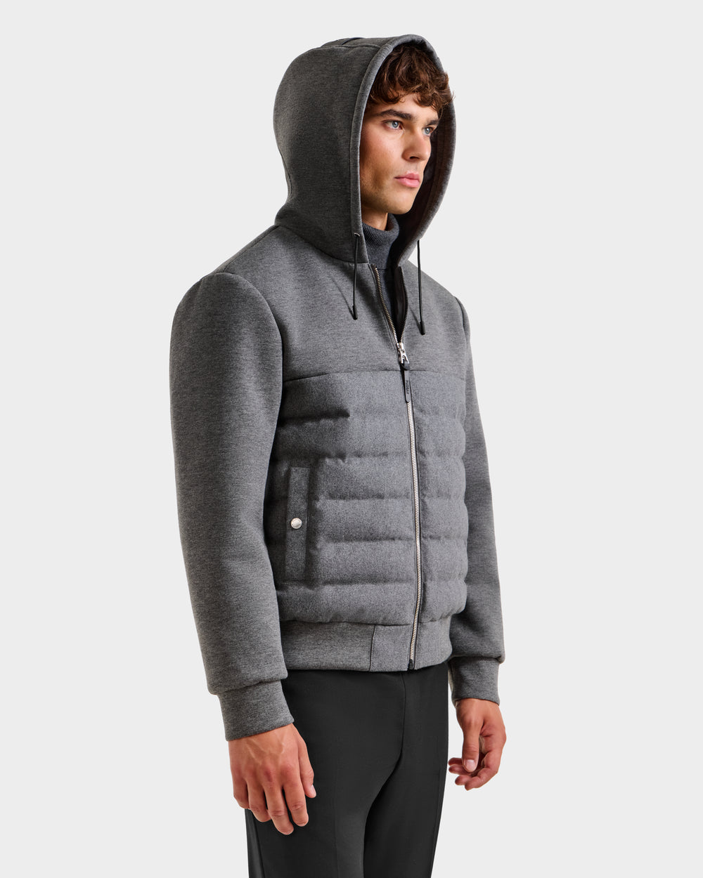 RUDSAK CURTIS W Men's Grey Lightweight Down Jacket - Urban Style