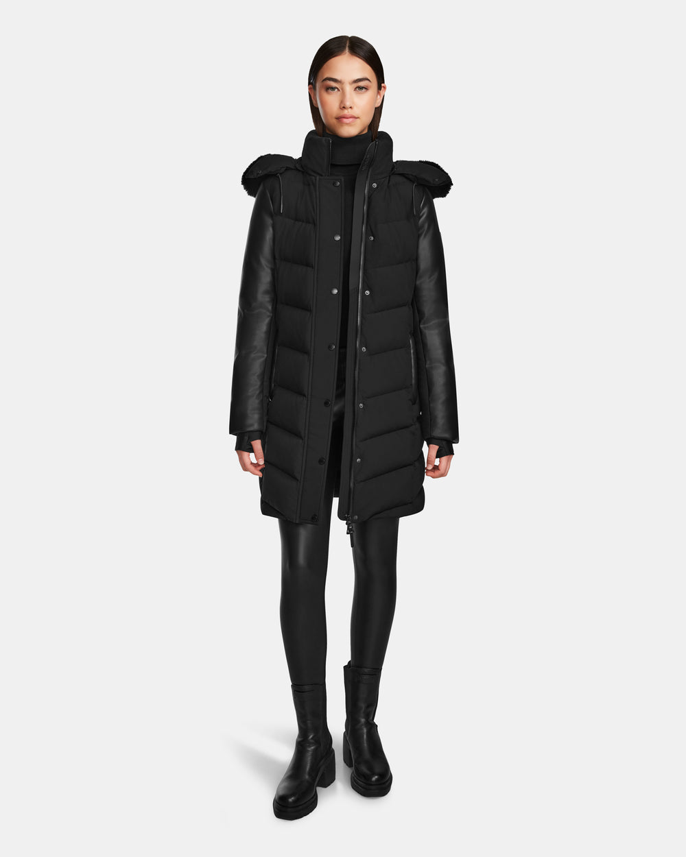 【正規品】Liora Long Quilted Down Coat Baimiu Long Winter Coats for Women Diamond Quilted Jacket