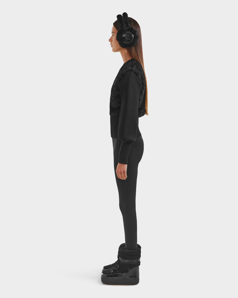 RUDSAK FLORENCE Black Faux Fur Women's Après-Ski Top - Cozy & Chic