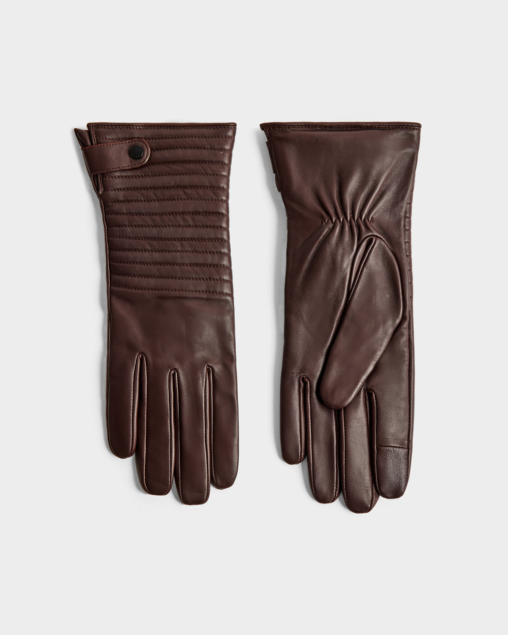 RUDSAK GEMMA Espresso Leather Gloves Cashmere Lined Warmth