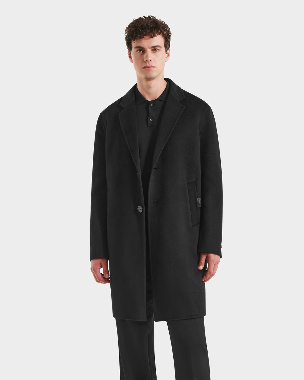 RUDSAK JEREMIAH Men's Black Wool Coat - Insulated Warmth – Rudsak