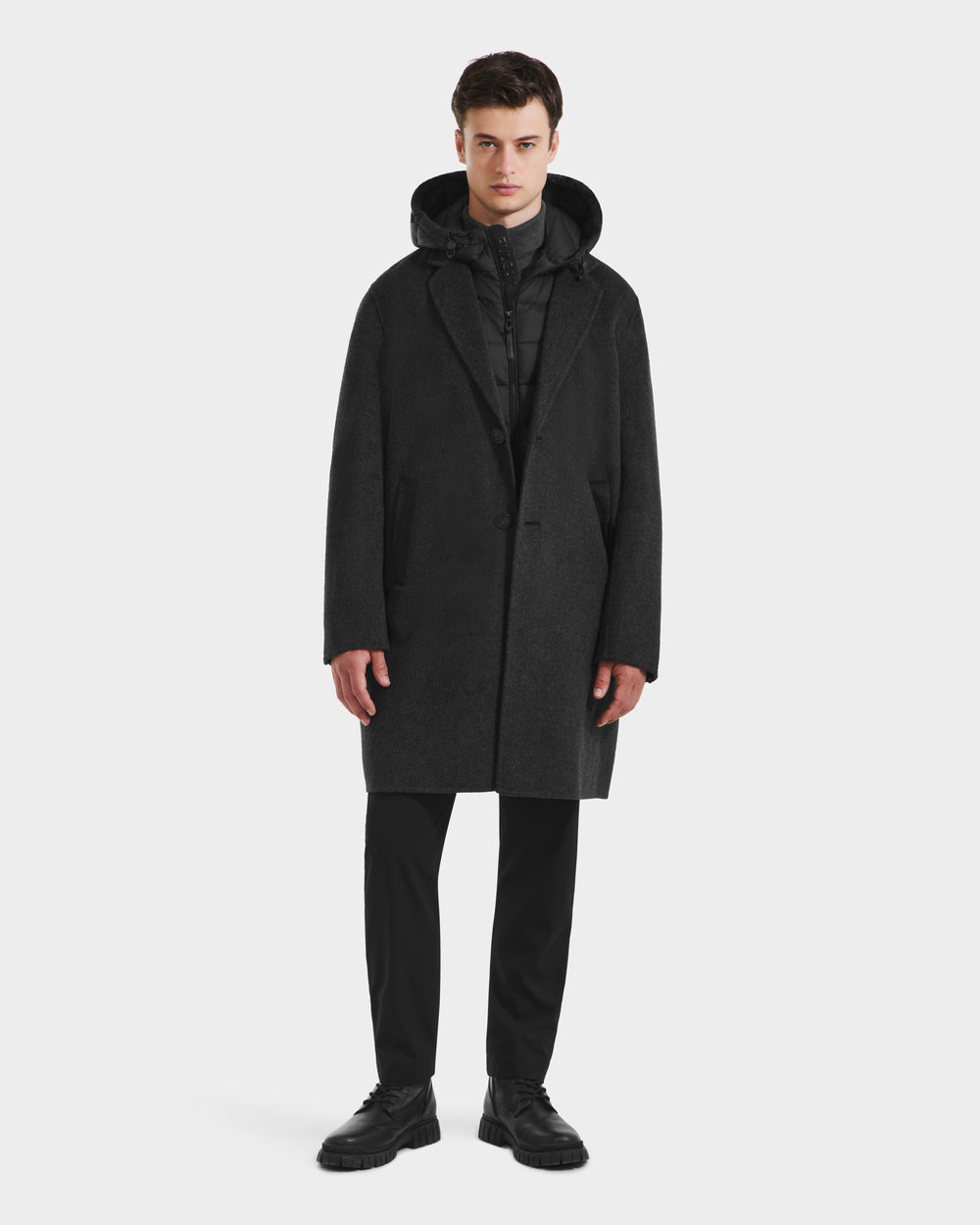 RUDSAK JEREMIAH Men's Wool Blend Coat | Down Dickie & Hood