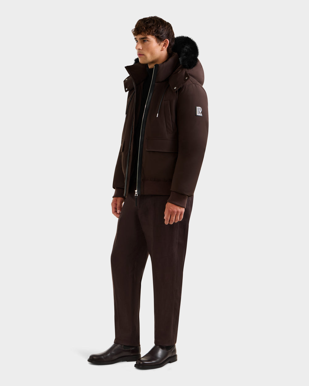 RUDSAK JEROME Men's Down Bomber Jacket - Adaptable Winter Warmth RUDSAK JEROME Men's Down Bomber Jacket - Adaptable Winter Warmth