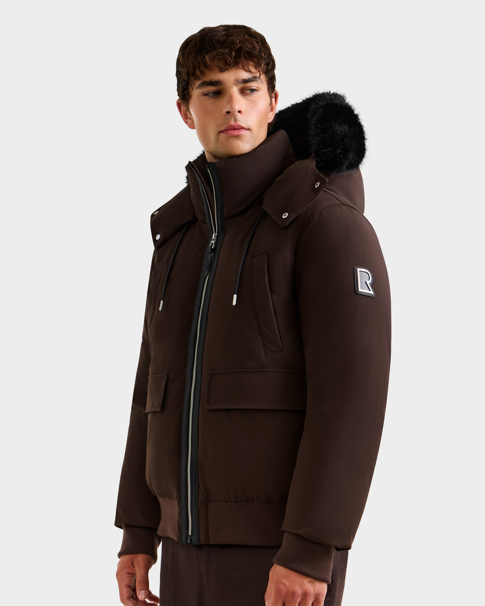 RUDSAK JEROME Men's Down Bomber Jacket - Adaptable Winter Warmth RUDSAK JEROME Men's Down Bomber Jacket - Adaptable Winter Warmth