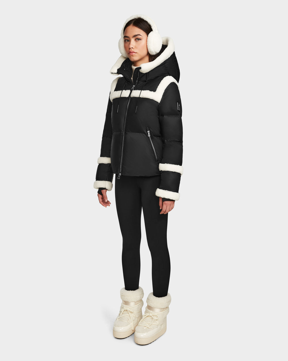 JULIANA L124509 Black/Vanilla Outerwear – Rudsak International