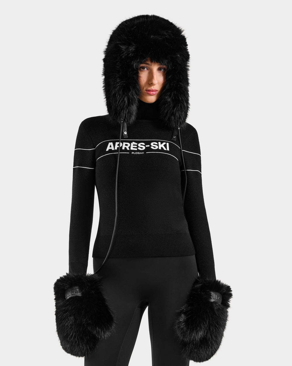 RUDSAK LIRA Faux Fur Aviator Hat & Mitten Set | Women's Winter