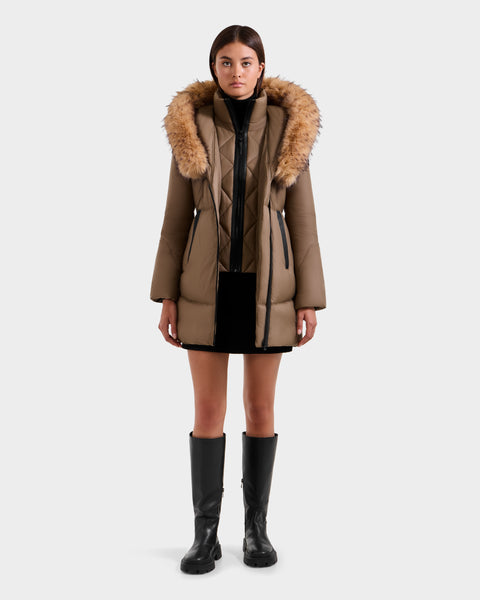 MARTINA FF Taupe Outerwear - Special Promotion – Rudsak International