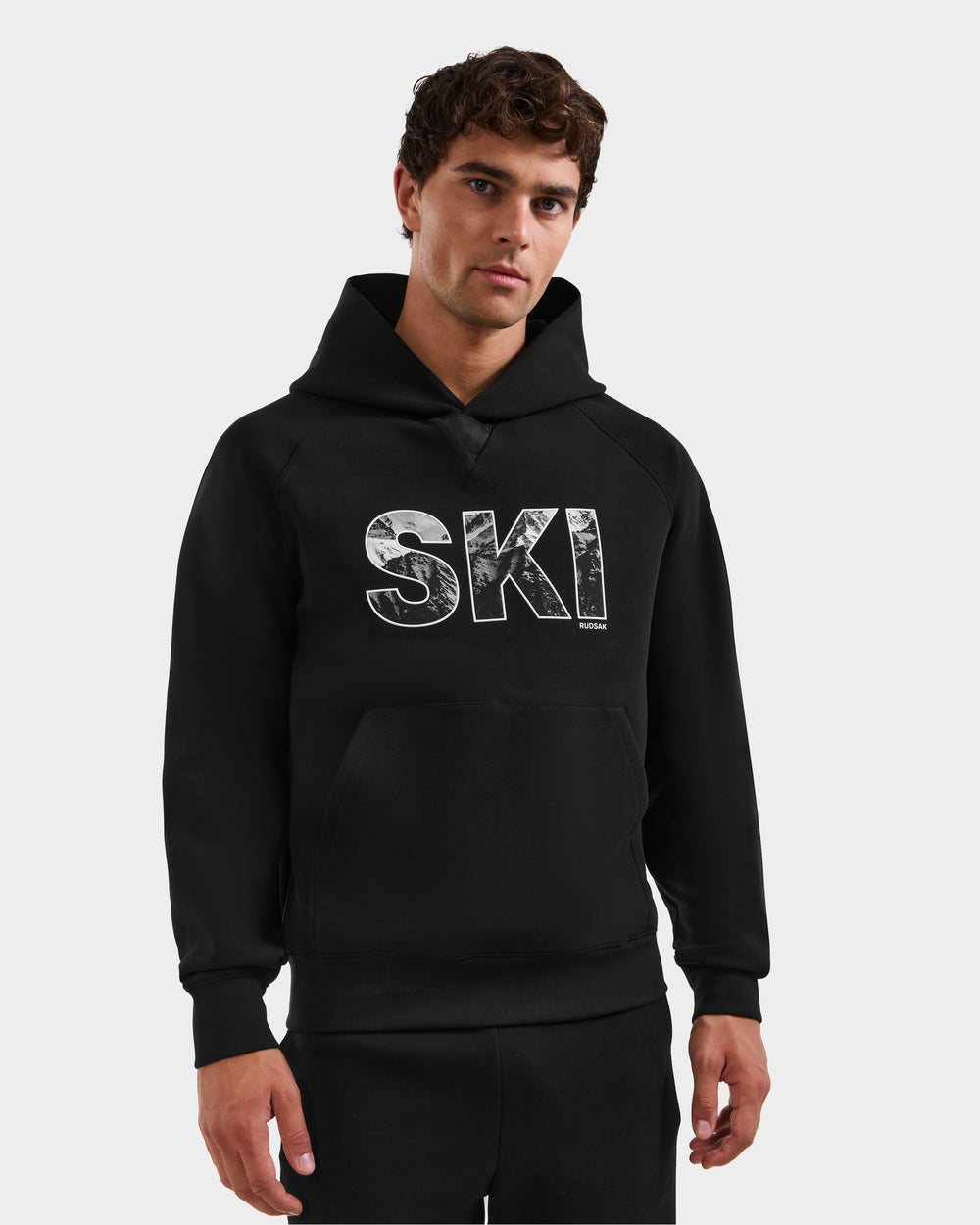 RUDSAK MIKAEL Men's Ski Logo Hoodie | Premium Cotton Blend