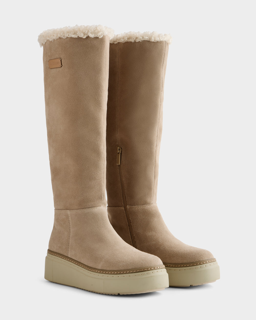 RUDSAK MIKIE L Women's Foldover Suede Shearling Boots – Rudsak