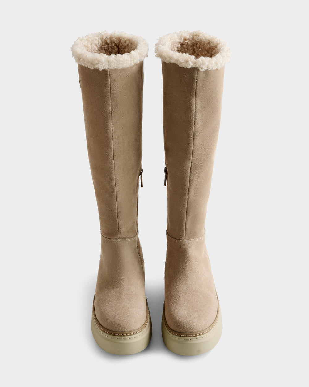 RUDSAK MIKIE L Women's Foldover Suede Shearling Boots – Rudsak