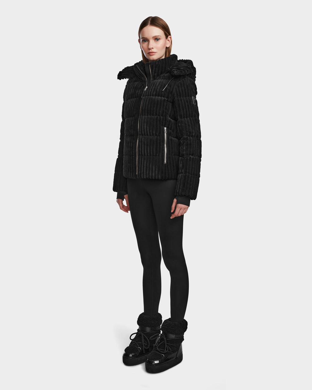 RUDSAK MIRRY FF Women's Velvet Corduroy Down Puffer Jacket RUDSAK MIRRY FF Women's Velvet Corduroy Down Puffer Jacket