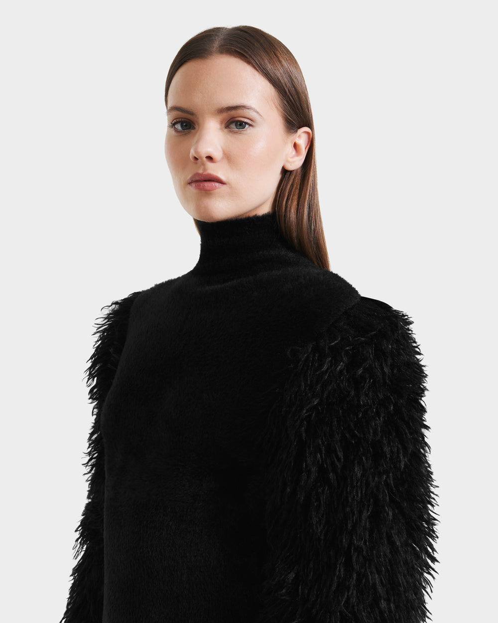 RUDSAK NOEL Women's Ultra-Soft Faux Fur Mock-Neck Sweater – Rudsak