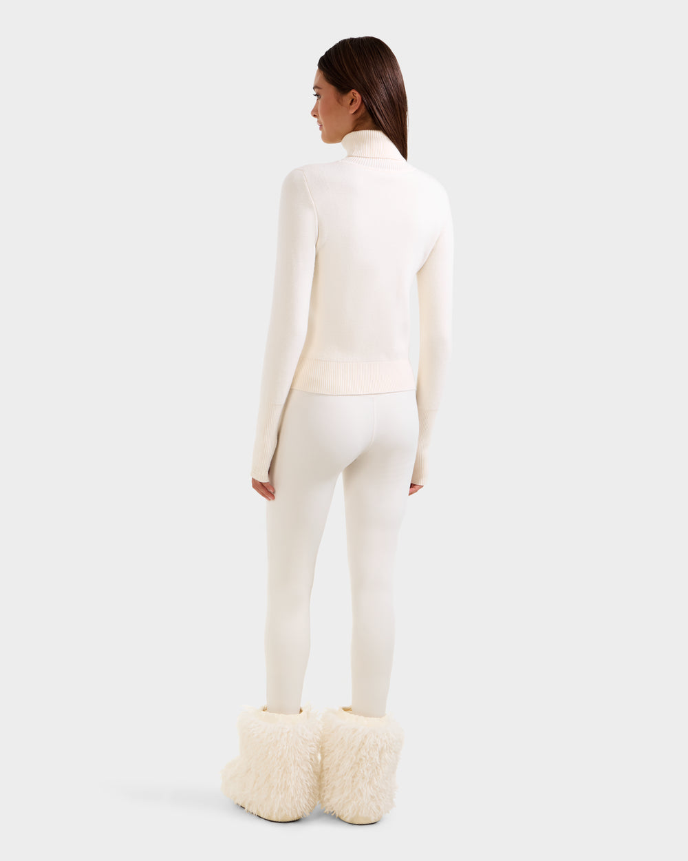RUDSAK NOVIE Vanilla Knit Turtleneck - Pearl & Crystal Ski Style