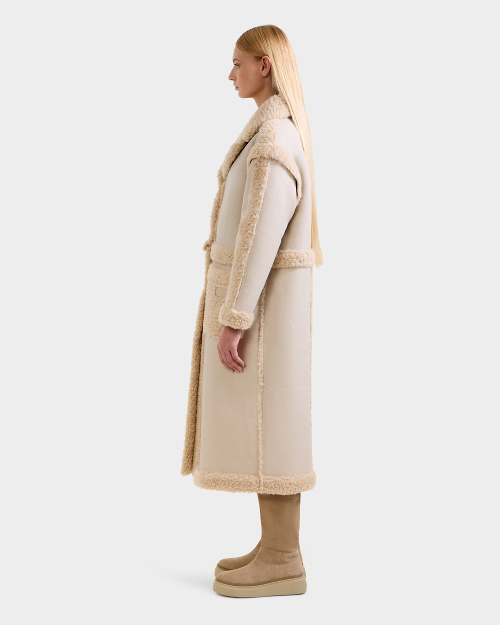 PALOMA RUDSAK Reversible Faux Shearling Modular Women's Coat