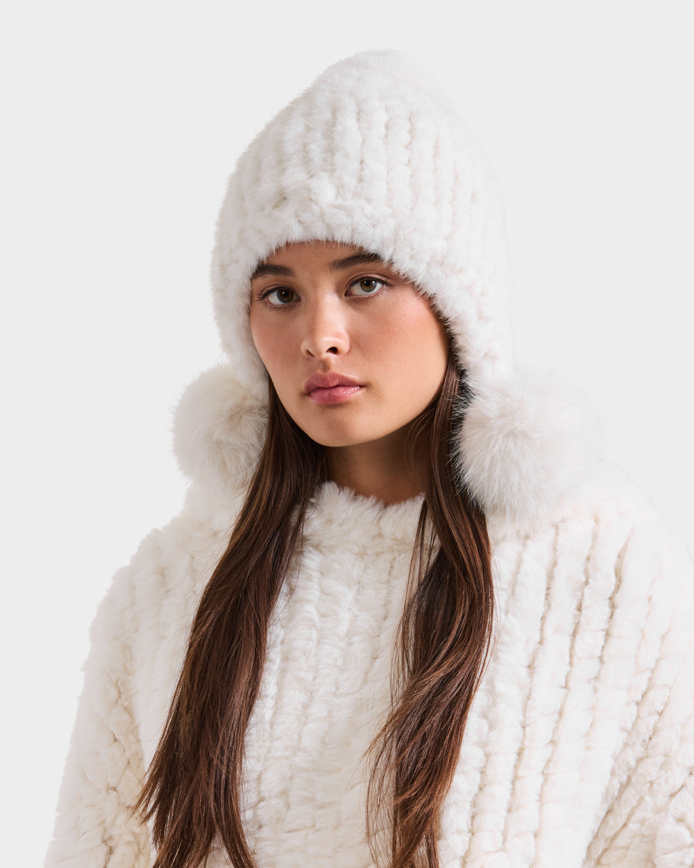 RUDSAK PIA Women's Knitted Faux Fur Hat | Warmth & Style – Rudsak