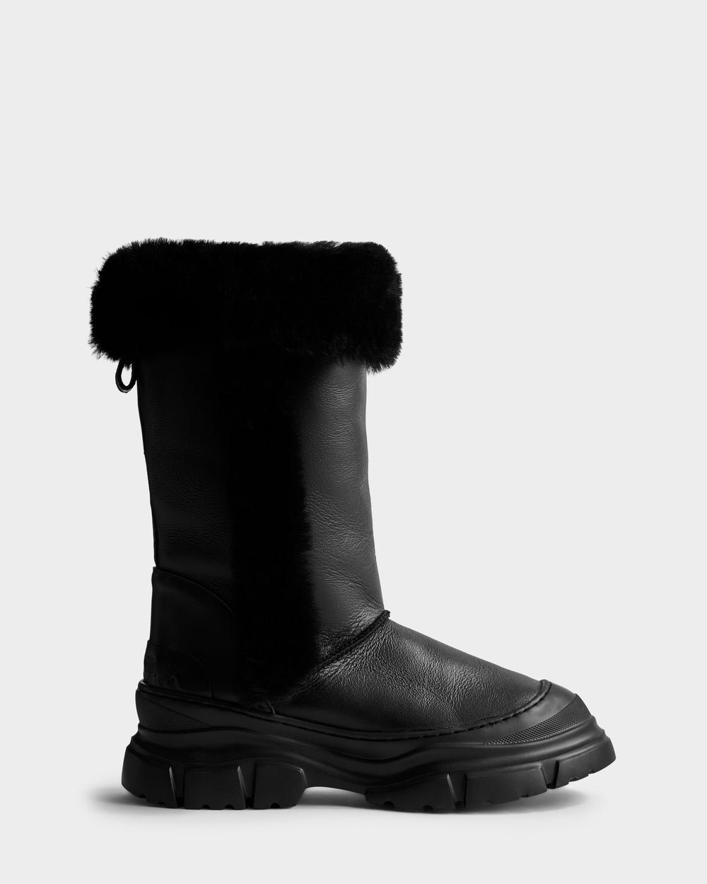 RAVENNA Women's Elegant Leather Shearling High Winter Boot