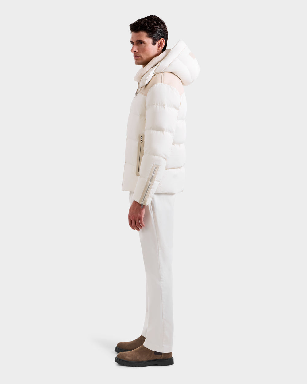 SIMON Men's Vanilla Quilted Down Puffer Jacket | Premium Warmth