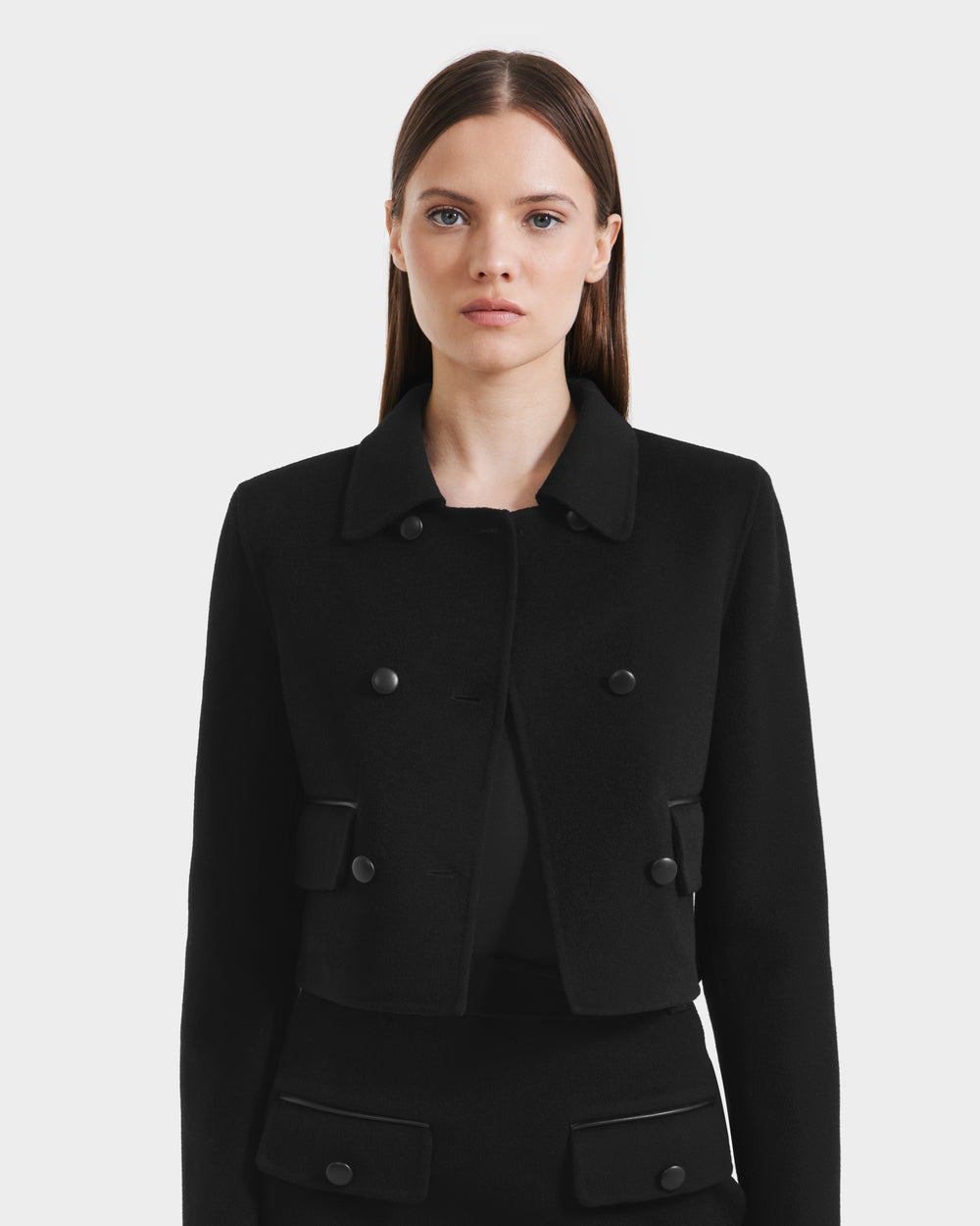 RUDSAK VERO Cropped Wool Blazer - Double-Breasted Sophistication