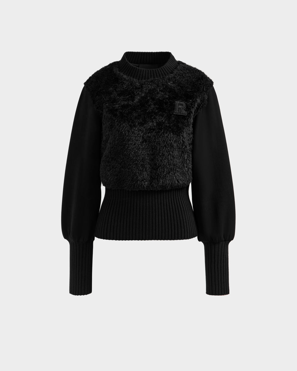RUDSAK FLORENCE Black Faux Fur Women's Après-Ski Top - Cozy & Chic