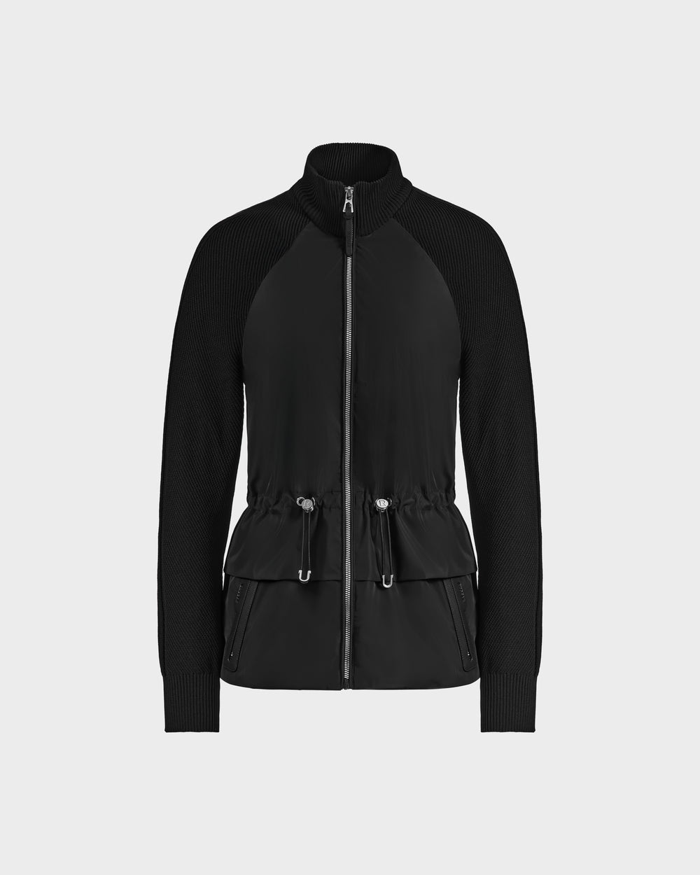 GENEVIEVE Black Hybrid Jacket - Stylish Transitional Outerwear