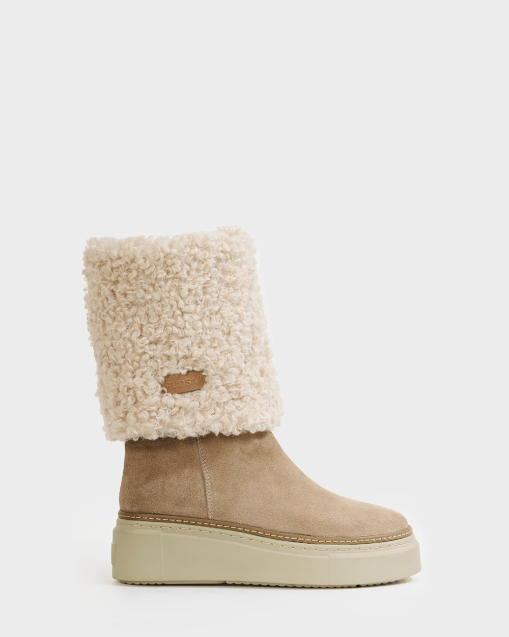 RUDSAK MIKIE L Women's Foldover Suede Shearling Boots – Rudsak