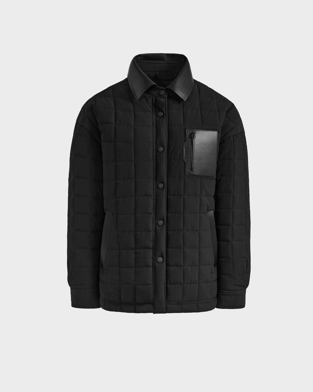RUDSAK NATALYA Black Quilted Jacket | Vegan Leather | Eco-Fill