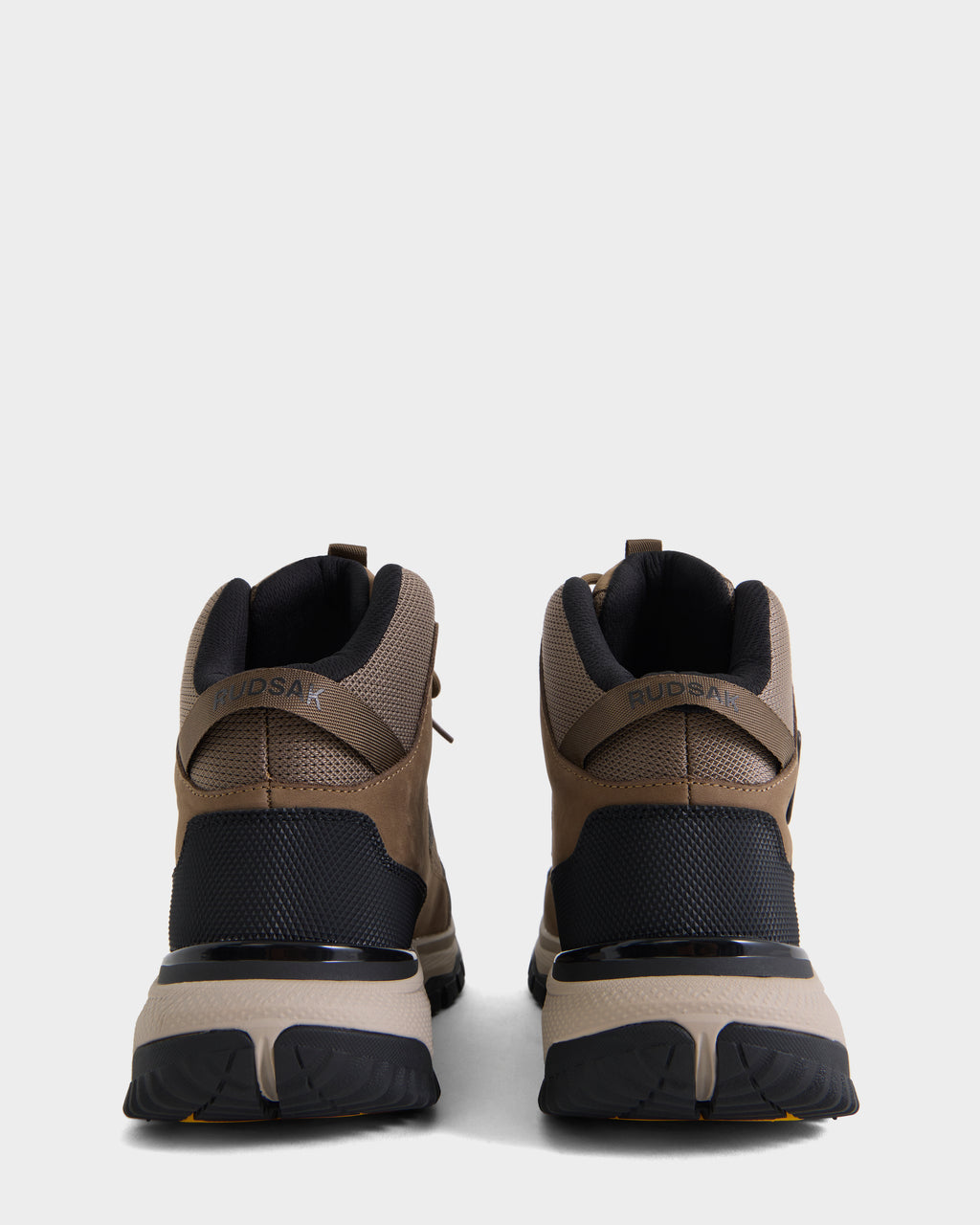 A pair of REXON - 6226503 Cement high-top sneakers by Rudsak, shown from the back on a plain white background.